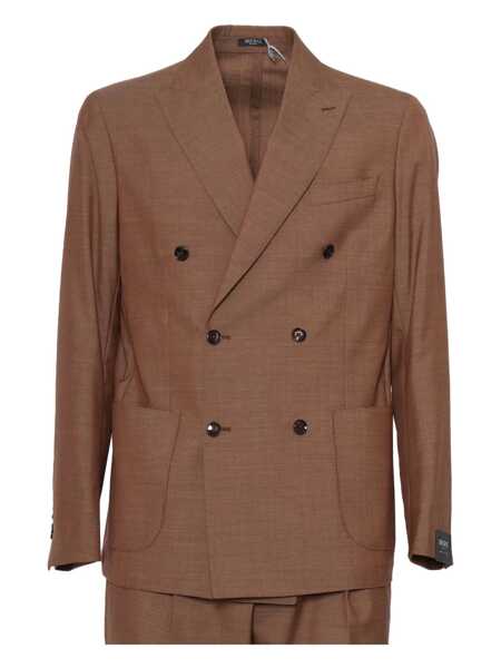 Costume BRERAS MILANO DOUBLE-BREASTED SUIT WITH PATCH POCKET Brown Barbati (BM 17651634) 3