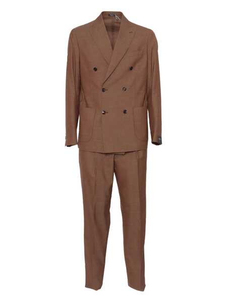 Costume BRERAS MILANO DOUBLE-BREASTED SUIT WITH PATCH POCKET Brown Barbati (BM 17651634) 4