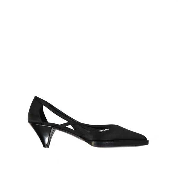Pantofi cu toc Prada Prada 55mm Cut-Out Satin Pumps Black Femei (BM 17651685) 3