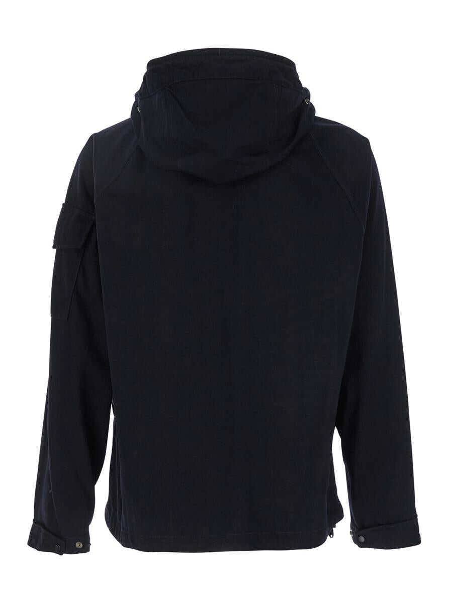 Geci C.P. Company Blue Jacket With Explorer Hood And Adjustable Drawstring Waist In Tech Fabric Man BLUE Barbati (BM 17652186) 2