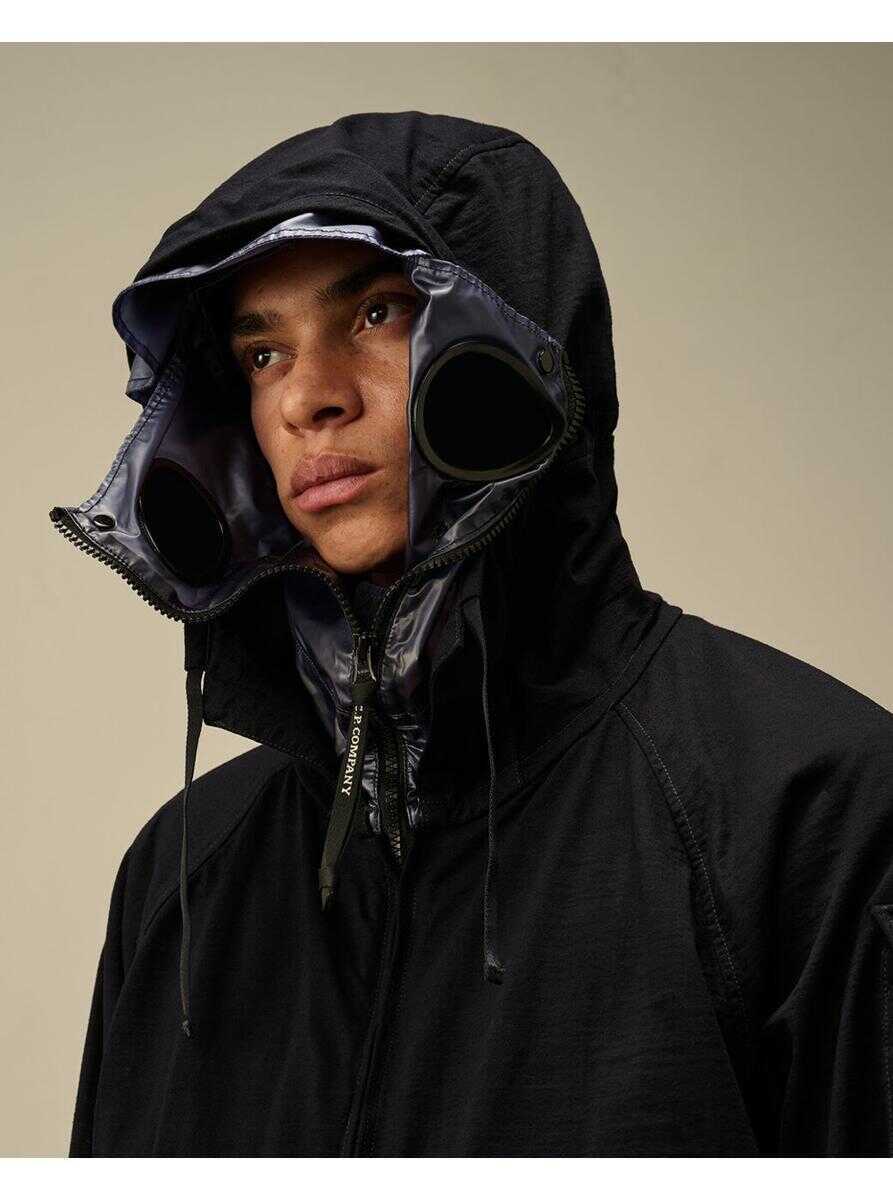 Geci C.P. Company Blue Jacket With Explorer Hood And Adjustable Drawstring Waist In Tech Fabric Man BLUE Barbati (BM 17652186) 4