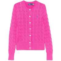 Cardigane Polo Ralph Lauren Fuchsia Knit Cardigan With Logo Femei