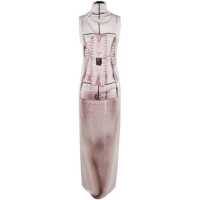 Rochii Jean Paul Gaultier Draped Long Dress With Trompe L`Œil Print Clothing Femei