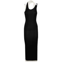 Rochii Jean Paul Gaultier Cotton Ribbed Twisted Double Layer Sleeveless Dress Clothing Femei