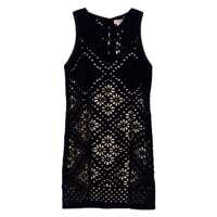 Rochii Twinset Black Cotton Mini Dress Femei