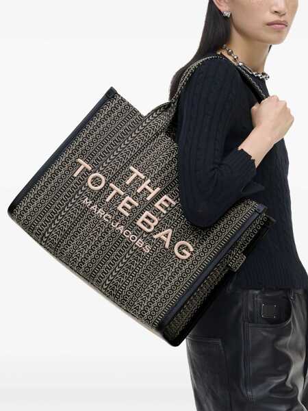 Genti de mana Marc Jacobs Marc Jacobs The Monogram Jacquard Large Tote Shopping Bag Beige Femei (BM 17652912) 2