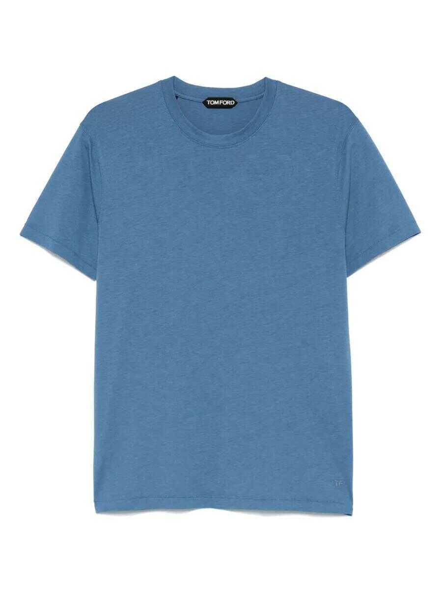 Tricouri Tom Ford Tom Ford Logo T-Shirt BLUE Barbati (BM 17653089) 1
