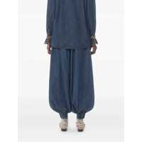 Pantaloni Valentino Garavani Dama - Pantaloni casual Valentino Garavani Valentino Garavani Valentino Garavani Denim Chambray Pants BLUE Femei (BM 17653422) - B-mall.ro