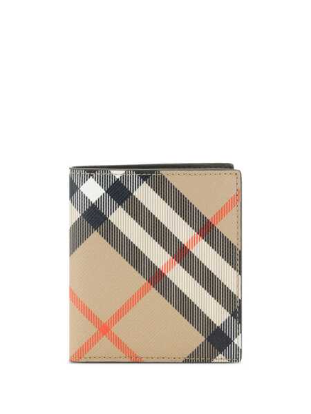 Portofele Burberry Burberry Check Print Wallet Beige Barbati (BM 17653893) 1