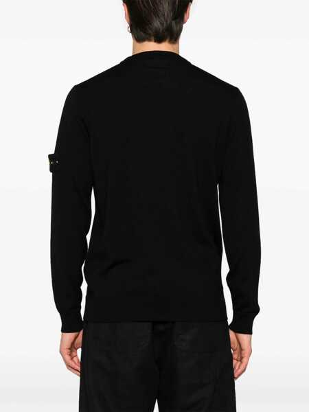 Pulovere Stone Island Stone Island Virgin Wool Crew-Neck Sweater Black Barbati (BM 17653980) 4