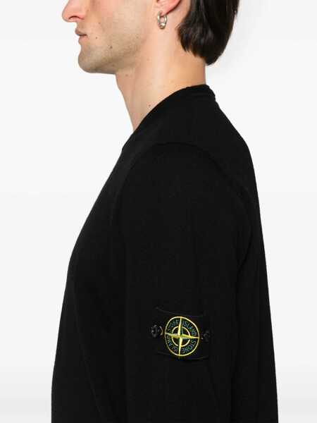 Pulovere Stone Island Stone Island Virgin Wool Crew-Neck Sweater Black Barbati (BM 17653980) 5