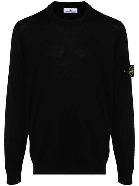 Pulovere Stone Island Stone Island Virgin Wool Crew-Neck Sweater Black Barbati (BM 17653980) 1