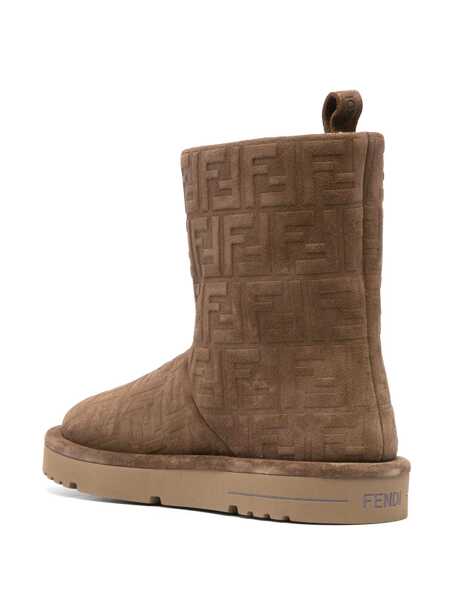 Bocanci Fendi Fendi Low Boots Apres Chic In Suede BROWN Femei (BM 17654193) 3