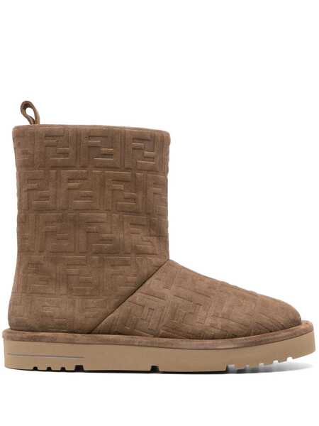 Bocanci Fendi Fendi Low Boots Apres Chic In Suede BROWN Femei (BM 17654193) 1