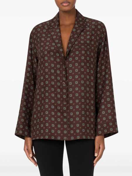 Camasi Moschino Moschino Patterned Shirt BROWN Femei (BM 17654286) 2
