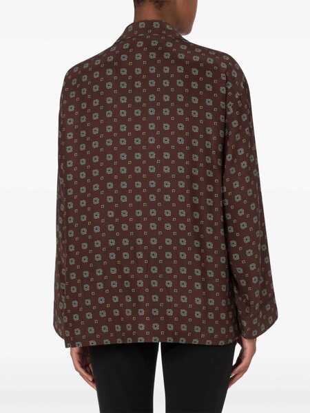 Camasi Moschino Moschino Patterned Shirt BROWN Femei (BM 17654286) 3
