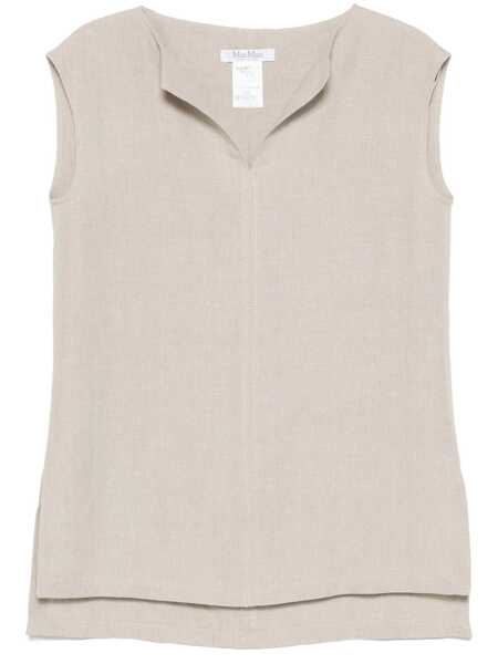 Bluze Max Mara Max Mara Colimbo Linen Blouse Beige Femei (BM 17655216) 1