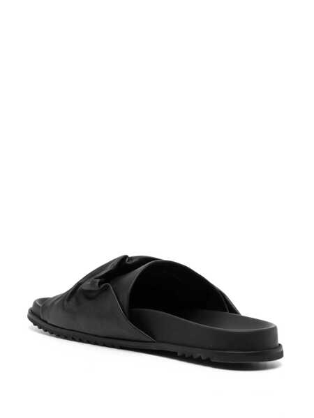 Sandale Rick Owens Rick Owens Mobius Leather Slides Black Barbati (BM 17657274) 3