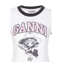 Topuri Ganni Dama - Topuri Ganni Ganni T-Shirts And Polos WHITE Femei (BM 17657574) - B-mall.ro