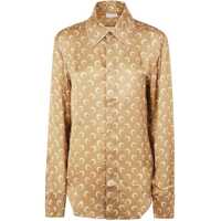 Camasi Marine Serre Moon Satin Button Down Shirt Clothing Femei