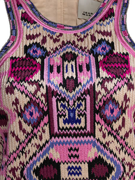 Rochii elegante Isabel Marant Embroidered dress with bangs Pink Femei (BM 17658228) 3