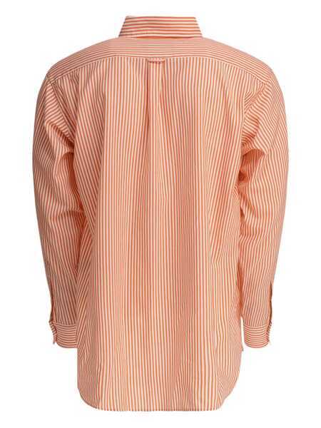 Camasi casual Beams Plus Wool Stripe Shirt Orange Barbati (BM 17658237) 2