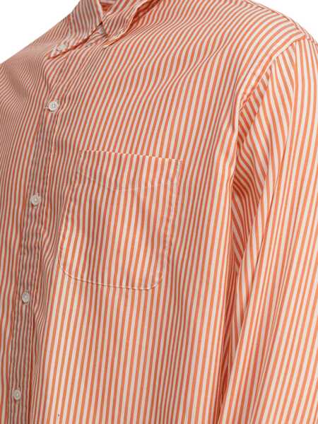 Camasi casual Beams Plus Wool Stripe Shirt Orange Barbati (BM 17658237) 3
