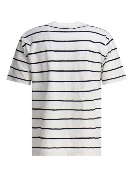 Tricouri Beams Plus Striped T-shirt White Barbati (BM 17658282) 2