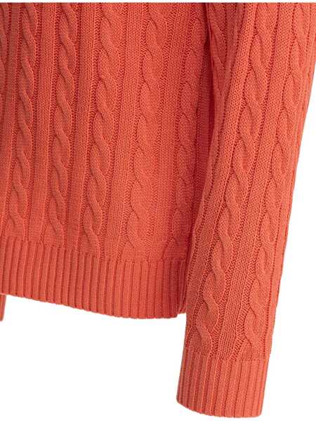 Pulovere Beams Plus Linen and cotton sweater Pink Barbati (BM 17658324) 3