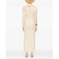 Rochii Self-Portrait Dama - Rochii casual Self-Portrait Midi Dress Draped With Rhinestones GOLD Femei (BM 17658925) - B-mall.ro