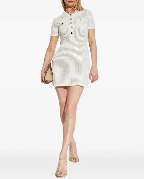 Rochii casual Self-Portrait Mini Crochet Dress With Sequins IVORY Femei (BM 17658940) 2