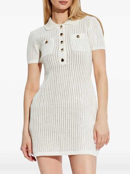 Rochii casual Self-Portrait Mini Crochet Dress With Sequins IVORY Femei (BM 17658940) 3