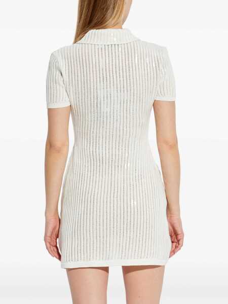 Rochii casual Self-Portrait Mini Crochet Dress With Sequins IVORY Femei (BM 17658940) 4