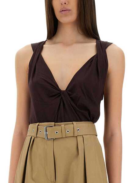 Bluze Dries Van Noten Jersey Top BORDEAUX Femei (BM 17658985) 4