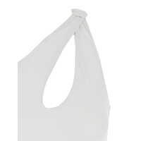 Imbracaminte FEDERICA TOSI Dama - Costume de baie FEDERICA TOSI White One-Shoulder Bikini With Tie Detail In Tech Fabric Stretch Woman WHITE Femei (BM 17659236) - B-mall.ro