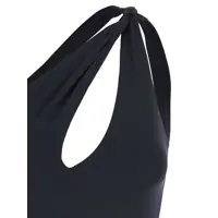 Imbracaminte FEDERICA TOSI Dama - Costume de baie FEDERICA TOSI Black One-Shoulder Swimsuit With Tie Detail In Tech Fabric Stretch Woman Black Femei (BM 17659245) - B-mall.ro
