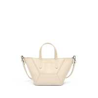 Genti de umar 'Bc Duo' White Crossbody Bag With Adjustable And Removable Shoulder Strap In Leather Woman Femei