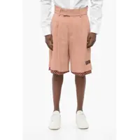 Pantaloni scurti Double-Pleated Twill Viscose Shorts With Polka Dot Detail Barbati