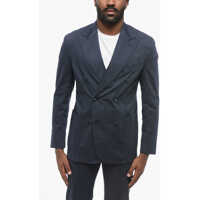 Sacouri Cc Collection Double-Breasted Blazer With Peak Lapel Barbati