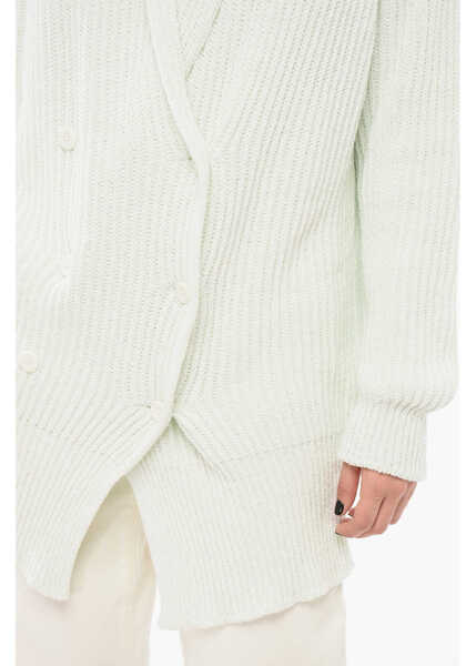 Cardigane BRUNO MANETTI Double-Breasted Cotton Chenille Cardigan Light Blue Femei (BM 17660701) 3