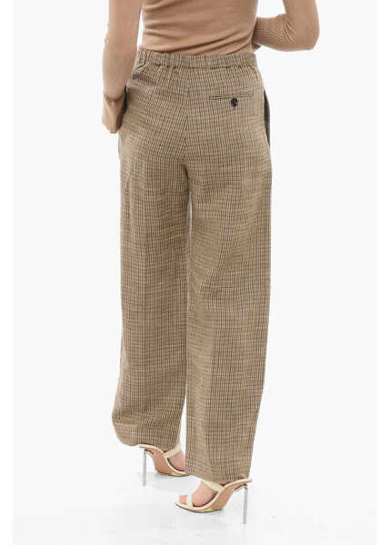 Pantaloni casual Acne Studios Pleated Cropped Pants Brown Femei (BM 17660710) 2