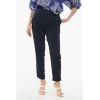 Pantaloni casual Slim Pants With Turn-Up Hems Femei