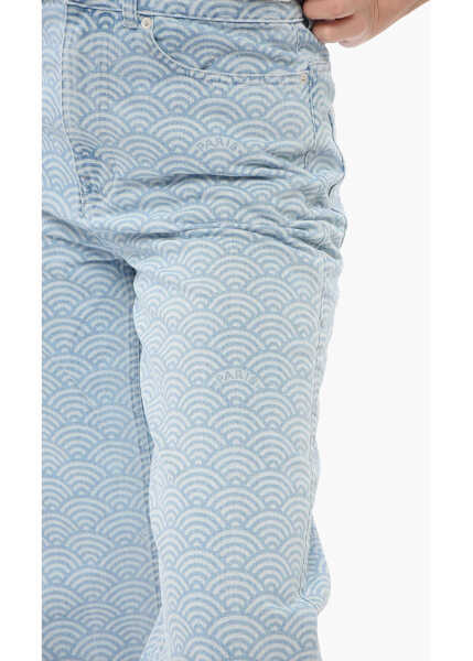 Blugi drepti Kenzo Rainbow Patterned Seigaiha Ayame Straight Fit Denims 23Cm Light Blue Femei (BM 17660752) 3