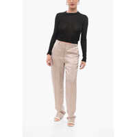 Imbracaminte AMI ALEXANDRE MATTIUSSI Dama - Pulovere AMI ALEXANDRE MATTIUSSI Crew Neck See Through Viscose Blend Sweater Black Femei (BM 17660761) - B-mall.ro
