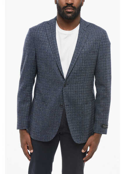 Sacouri CORNELIANI Fulltime Virgin Wool Blazer With Patch Pockets Blue Barbati (BM 17660782) 1