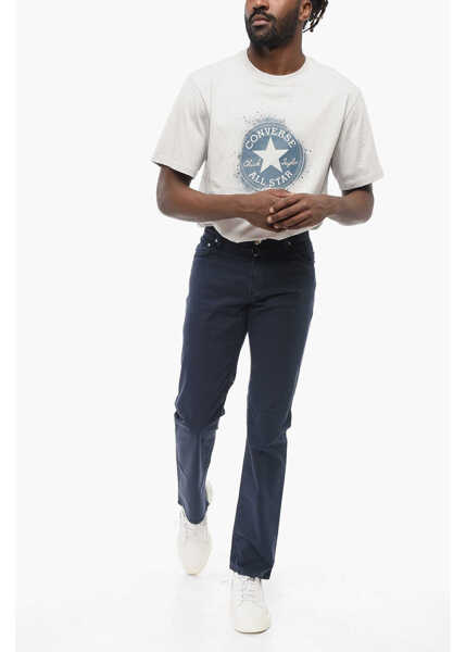 Pantaloni casual CORNELIANI Id Stretch Cotton Lazise 5-Pockets Pants Blue Barbati (BM 17660866) 4