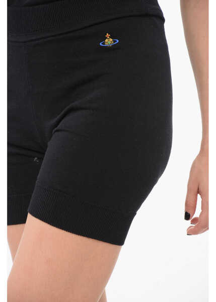 Pantaloni scurti Vivienne Westwood Knitted Bea Shorts With Embroidered Logo Black Femei (BM 17660872) 3