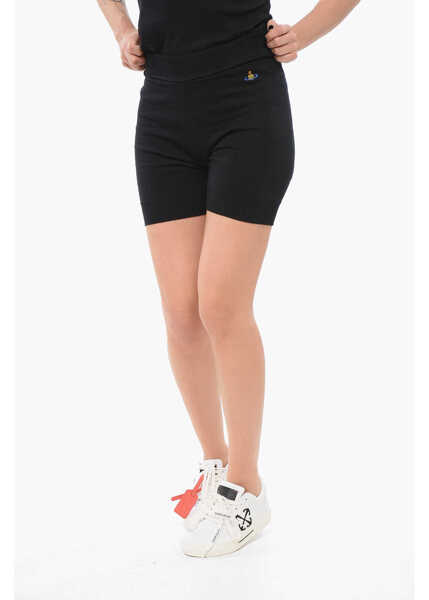 Pantaloni scurti Vivienne Westwood Knitted Bea Shorts With Embroidered Logo Black Femei (BM 17660872) 1