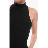 Body-uri Alaïa Dama - Body-uri Alaa Jacquard Croco Bodysuit Black Femei (BM 17660890) - B-mall.ro