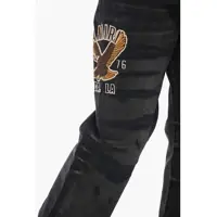 Blugi drepti AMIRI pentru Barbati - Blugi drepti AMIRI Embroidered Varsity Eagle Regular Fit Denims 22Cm Black Barbati (BM 17660920) - B-mall.ro